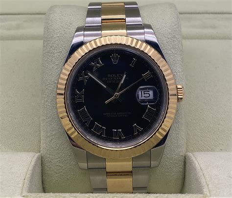 rolex datejust 41 black dial roman numerals